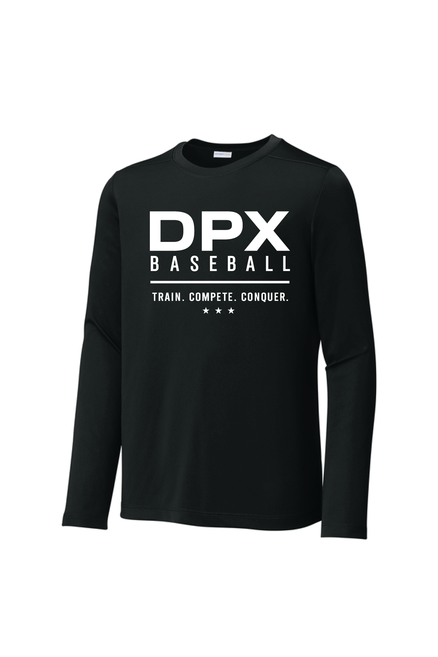 "Train. Compete. Conquer." Performance Long Sleeve Tee