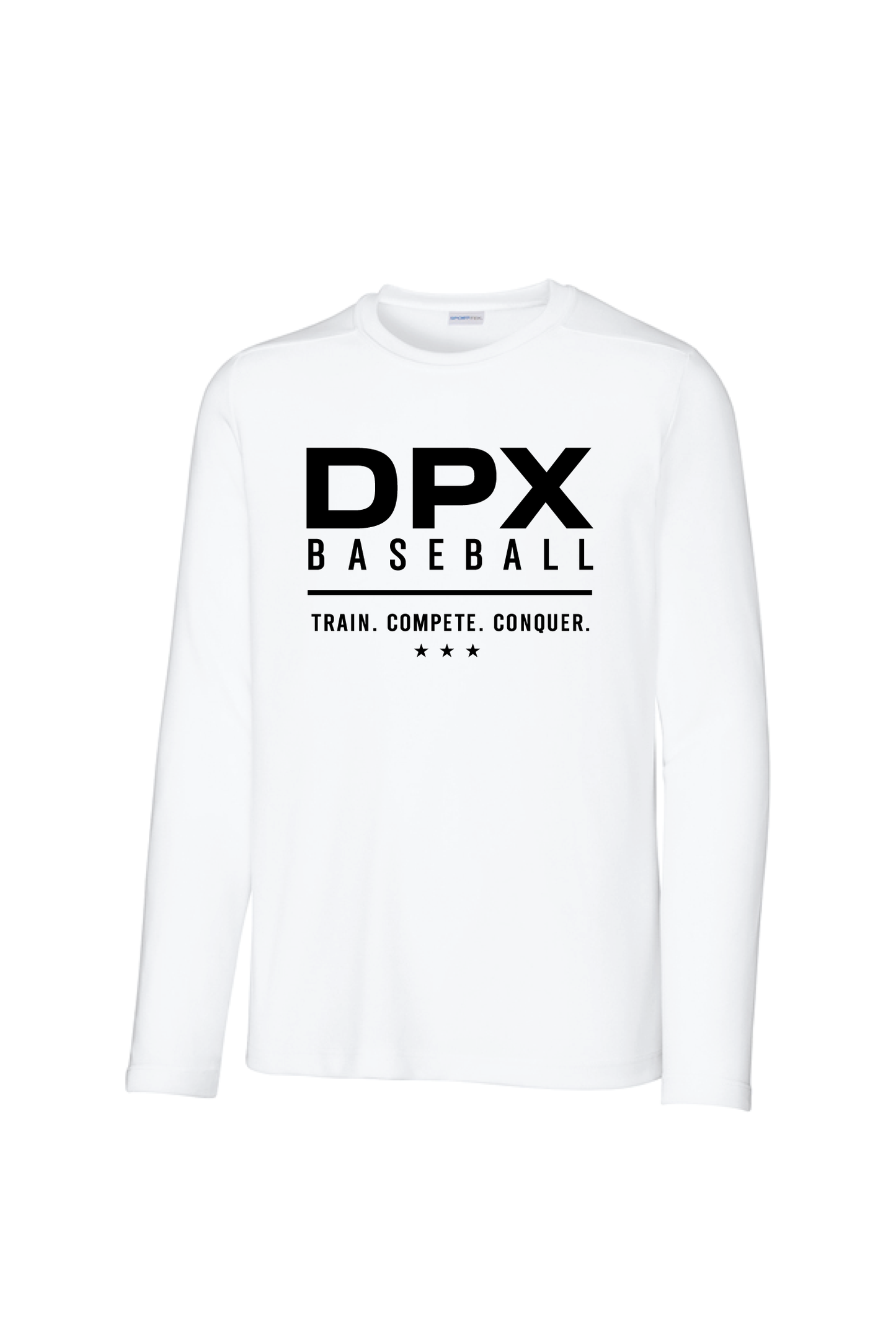 "Train. Compete. Conquer." Performance Long Sleeve Tee