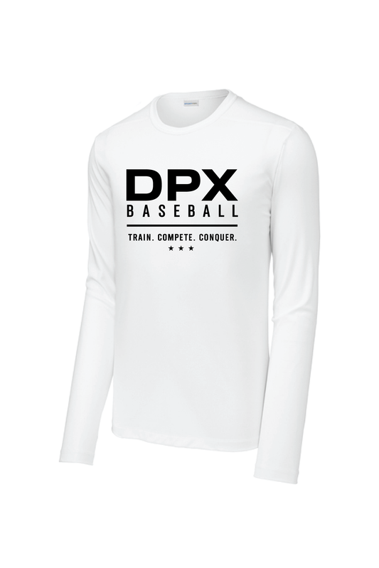 "Train. Compete. Conquer." Performance Long Sleeve Tee