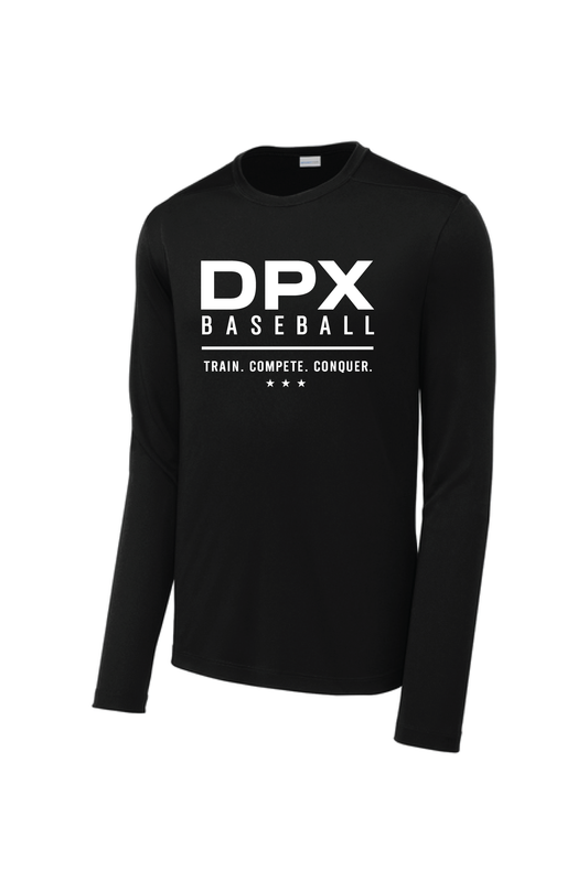 "Train. Compete. Conquer." Performance Long Sleeve Tee